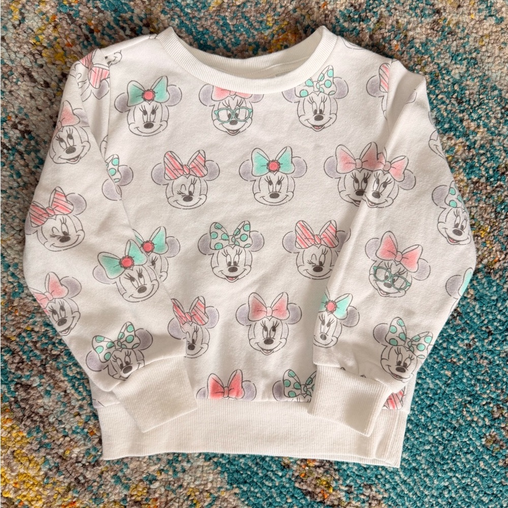 Disney Kids Minnie Mouse White Sweatshirt